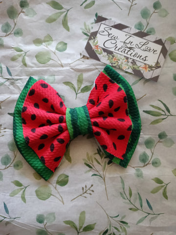 Stacked Sweet Watermelon Bow